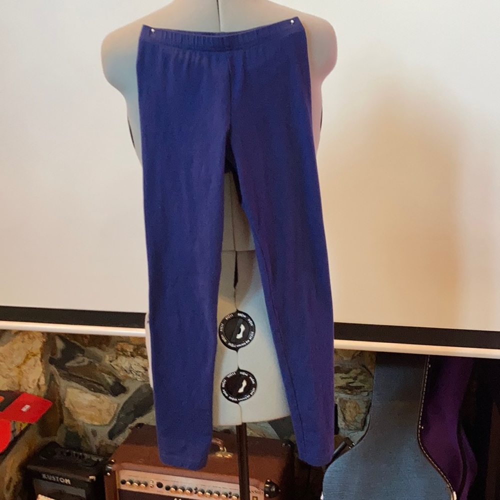 Dark sea blue stretchy kids leggings